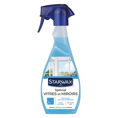 STARWAX - Nettoyant Vitres avec alcool Pulvérisateur 500ml