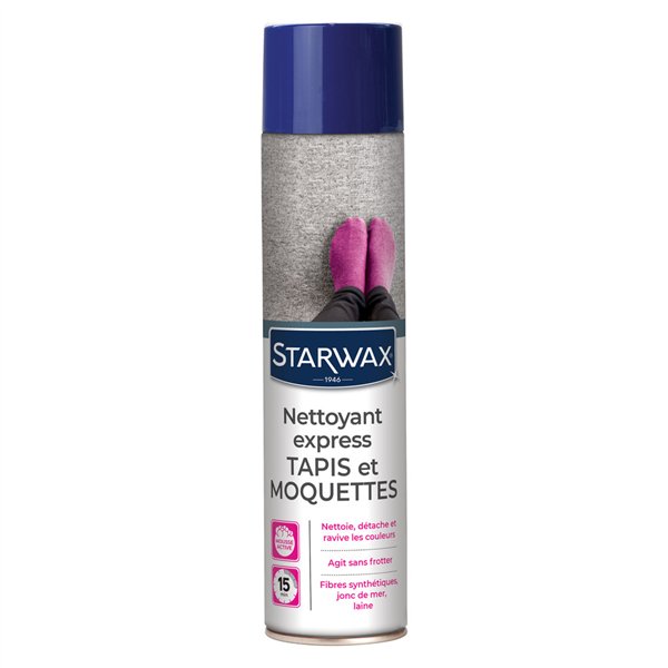 STARWAX - Nettoyant raviveur mousse tapis aérosol 600ml Starmoquet
