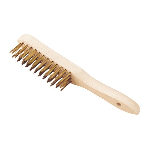 L'OUTIL PARFAIT - Brosse à Manche : Fil Rond Laitonné Sortie 30mm