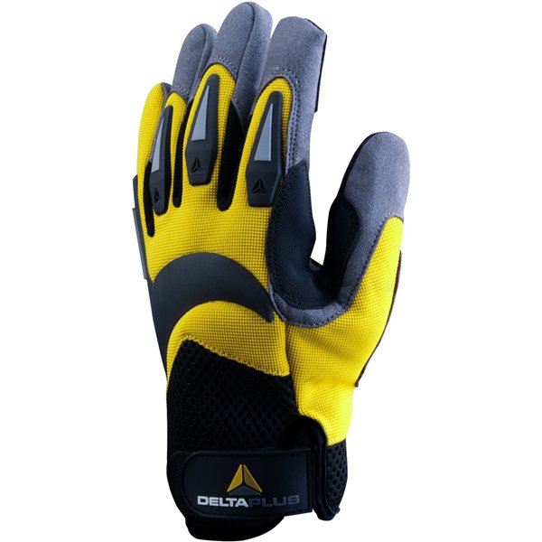 DELTA PLUS - Gants Travaux Lourds Tricot Cuir Synthétique Athox Jaune