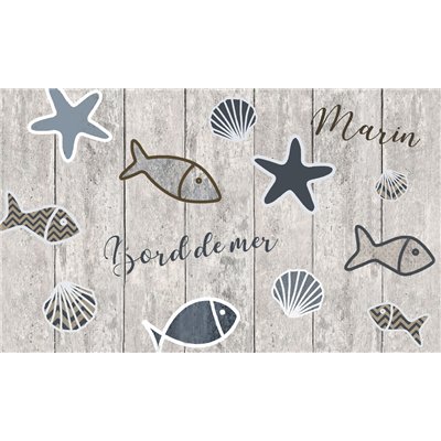 MERCURY - Tapis Velvet Dessins Marins 45x75cm
