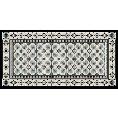 MERCURY - Tapis Velvet Carrelage Gris Noir Beige