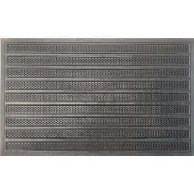 BTB - Tapis Gratte Pieds Caoutchouc Technitip 45x75cm