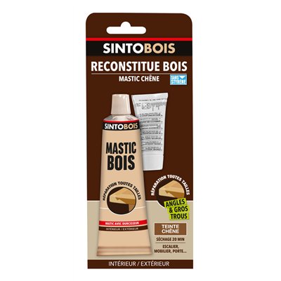 SINTO - Sintobois Mastic Reconstitue Bois Tube 66ml Chêne