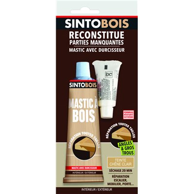 SINTO - Sintobois Mastic Reconstitue Bois - Tube 66ml Chêne Clair