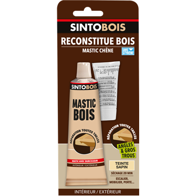 SINTO - Sintobois Mastic Reconstitue Bois Tube 66ml Sapin