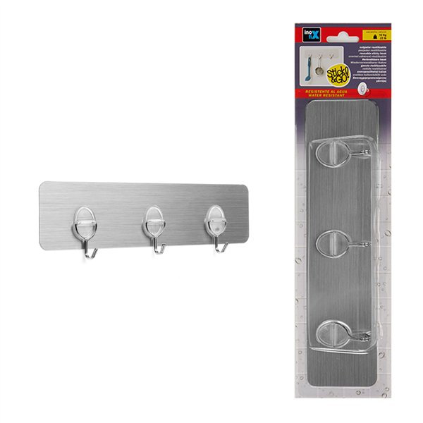 INOFIX - Crochets Adhésifs Réutilisables x3 Inox