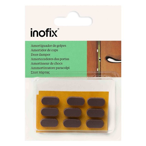 INOFIX - Amortisseurs de Chocs Adhésifs Marron x18