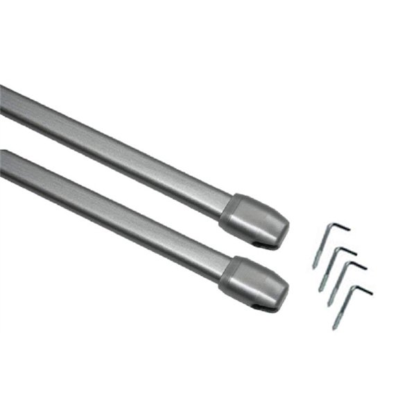 ARDEC - Tringles Vitrage Plates Extensibles Nickel en Sachet de 2