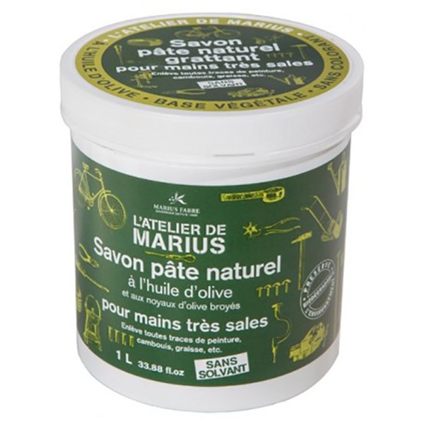 MARIUS FABRE - Savon Pâte Naturel Grattant à l'Huile d'Olive Pot 1L