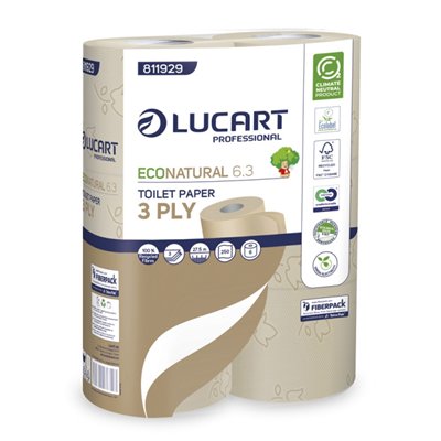 LUCART - Papier Toilette Recyclé 6 Rouleaux