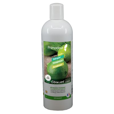 PRIMODEUR - Primodeur 3D Nettoyant Désinfectant Surodorant 1 litre Parfum Citron Vert