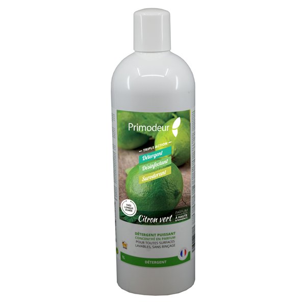 PRIMODEUR - Primodeur 3D Nettoyant Désinfectant Surodorant 1 litre Parfum Citron Vert