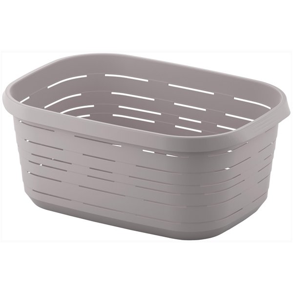 MONDEX - Panier à Linge Rectangulaire "Signature" Lin 48L