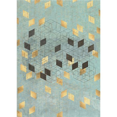 KOMAR - Papier Peint Panoramique Plaqué Or 200 x 280cm