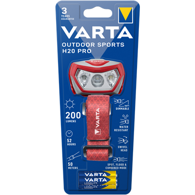 VARTA - Torche Frontale Outdoor H20 Pro
