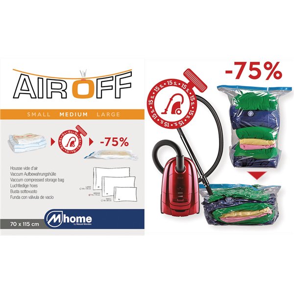 MONDEX - Housse Vide d'Air Medium Air Off 70x115cm