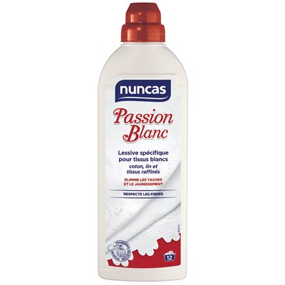 NUNCAS - Lessive Liquide Pour Tissus Blancs 750ml Passion Blanc