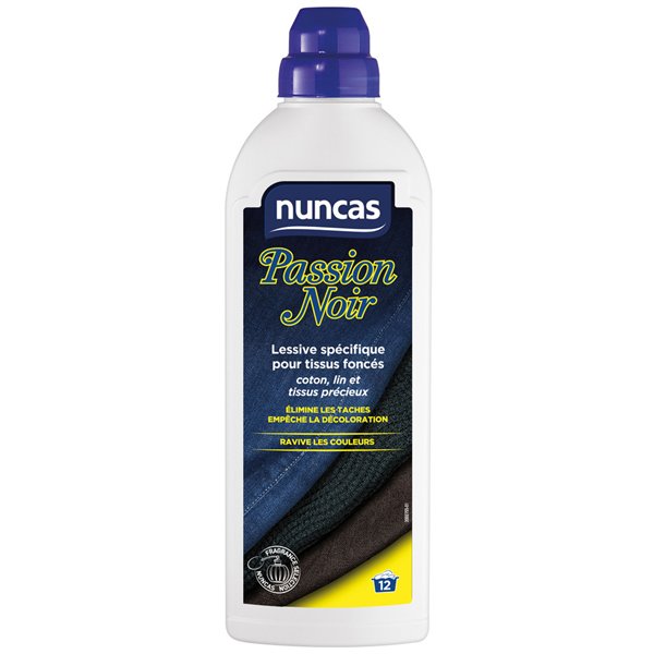 NUNCAS - Lessive Liquide Pour Tissus Foncés 750ml Passion Noire