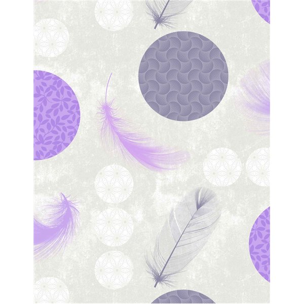 ACCESS DECO - Toile Cirée Déco 140cmx20m Duvet Parme