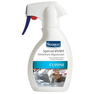 STARWAX - Détartrant dégraissant Spécial évier Pulvérisateur 250 ml