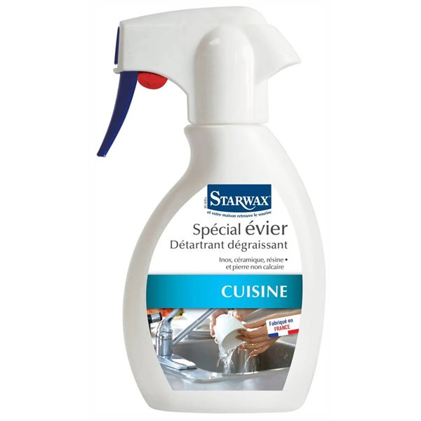 STARWAX - Détartrant dégraissant Spécial évier Pulvérisateur 250 ml