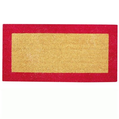 BTB - Tapis Coco 17mm Ecru/Rouge