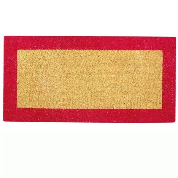BTB - Tapis Coco 17mm Ecru/Rouge