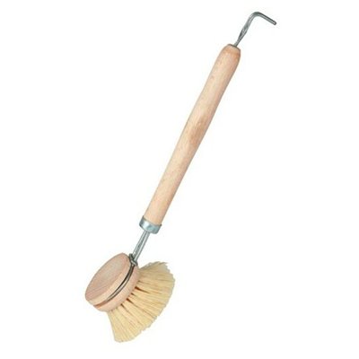 DOMERGUE - Brosse vaisselle bois  + manche attache métal tampico