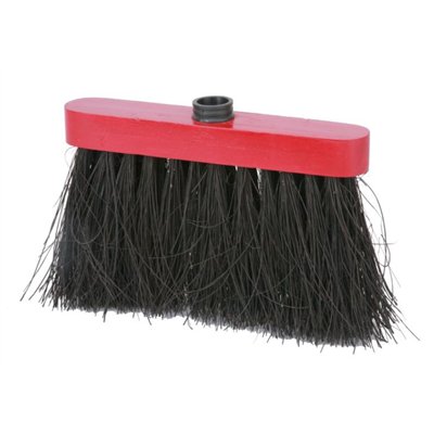 DOMERGUE - Balai Extérieur Droit Piassava Rouge/Noir 25cm