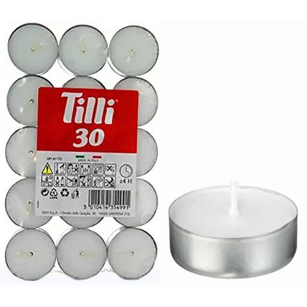 BOUGIES DE FRANCE - Bougies Chauffe-Plats Aluminium Ø38/14mm (x30)