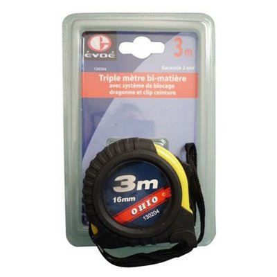 EVOE - Metre à ruban 3m bi matiere sc