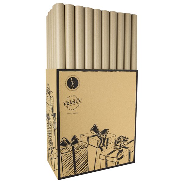 LES COULEURS DE L'EMBALLAGE - Papier kraft brun écolier 0.70x3m kv3m