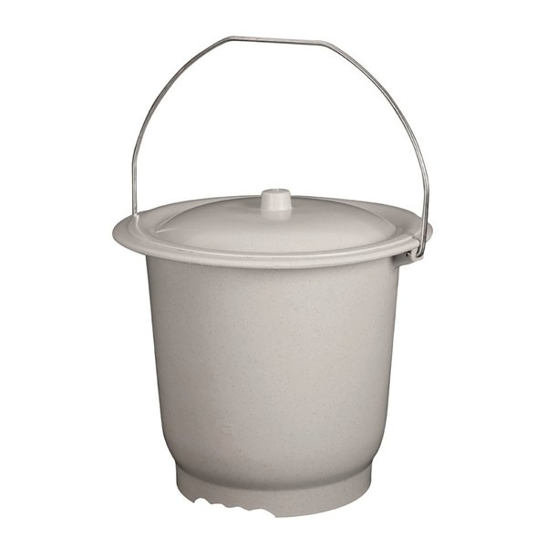 ALUMINIUM ET PLASTIQUES - Seau Hygiénique Grand Modèle Gris Moucheté 10L