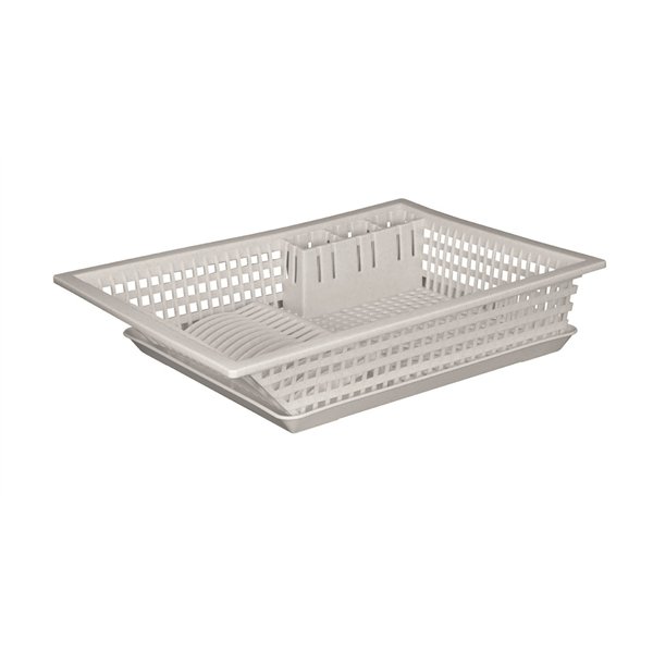 ALUMINIUM ET PLASTIQUES - Égouttoir 18 Couverts avec Plateau Gris Moucheté