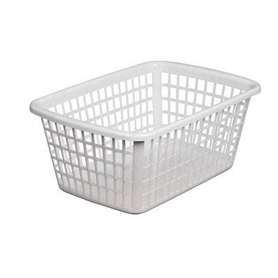 ALUMINIUM ET PLASTIQUES - Corbeille de Rangement Rectangulaire Gris Moucheté 11L