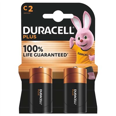 DURACELL - Piles Alcalines C Plus LR14 Lot de 2