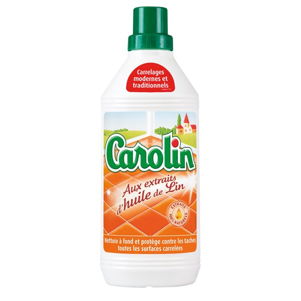 CAROLIN - Nettoyant carrelage huile de lin 1L Carolin
