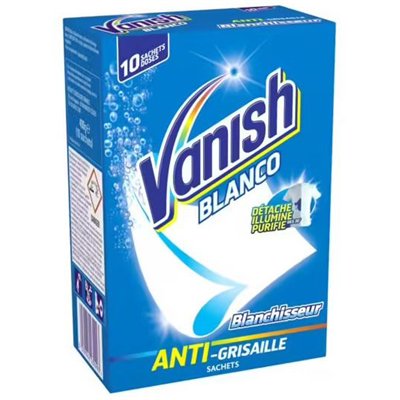VANISH - Blanchisseur Anti-Grisaille Blanco 10 Sachets