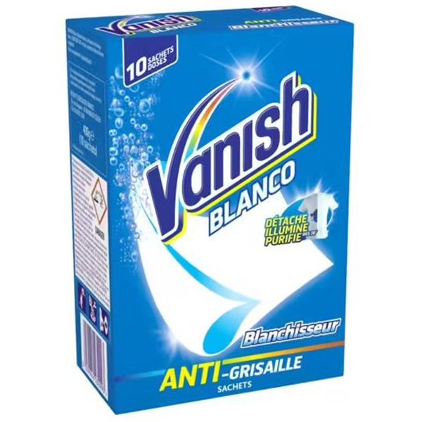 VANISH - Blanchisseur Anti-Grisaille Blanco 10 Sachets
