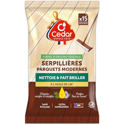 O CEDAR - Serpillères Parquet Ciré x15