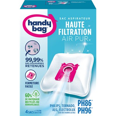 HANDY BAG - Sac aspirateur handy bag non tissé x4 philips ph86