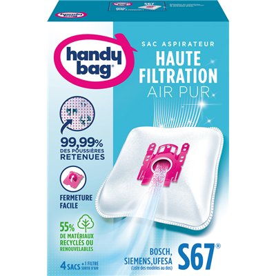 HANDY BAG - Sac aspirateur handy bag non tissé x4 bosch s67