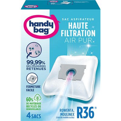 HANDY BAG - Sac aspirateur handy bag non tissé x4 rowenta r36