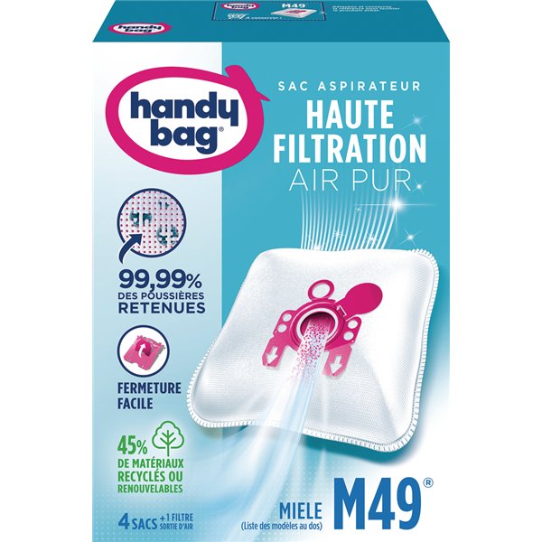 HANDY BAG - Sac aspirateur handy bag non tissé x4 miele m49