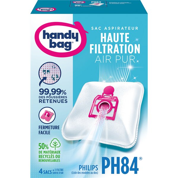 HANDY BAG - Sac aspirateur handy bag non tissé x4 philips ph84
