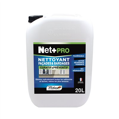 RICHARD - Nettoyant Façades & Bardages Biodégradable Net+Pro 20L
