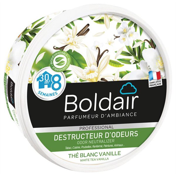 BOLDAIR - Boldair gel destructeur d'odeur thé blanc 300g