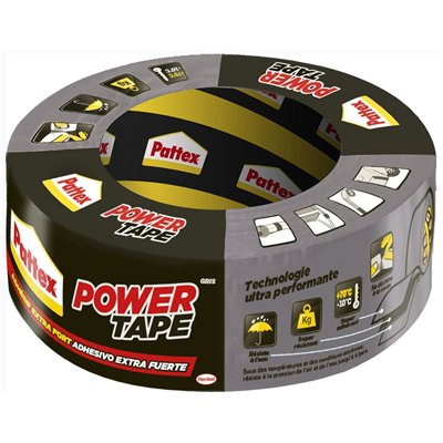 PATTEX - PATTEX Adhésif Réparation Power Tape Gris 50m -50mm