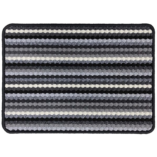 VICA - Tapis Multi Stripes Anthracite 40x60cm